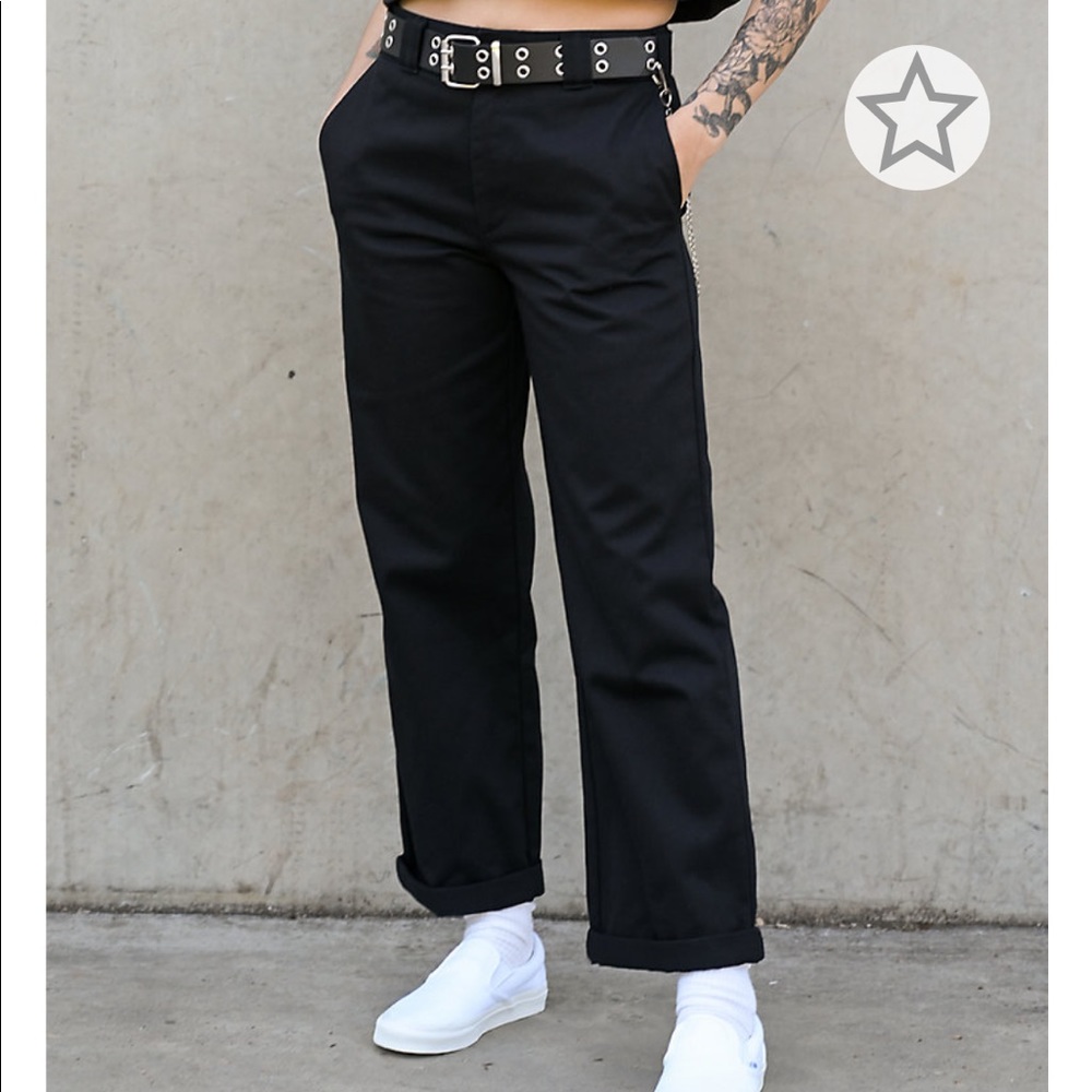 **SOLD** Dickies work crop roll hem pants